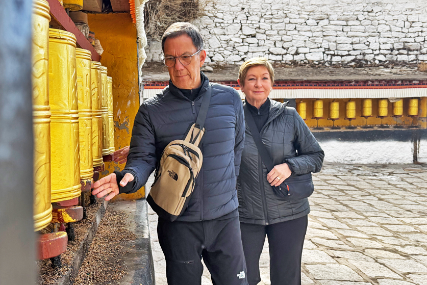 Prayer Wheel in Tibet