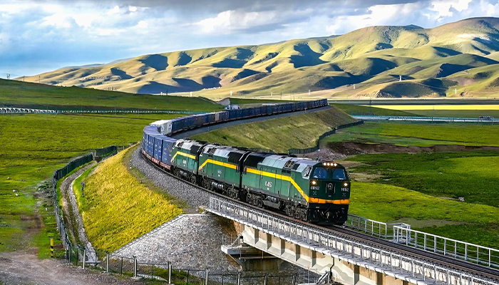 The famous Qinghai-Tibet Railway