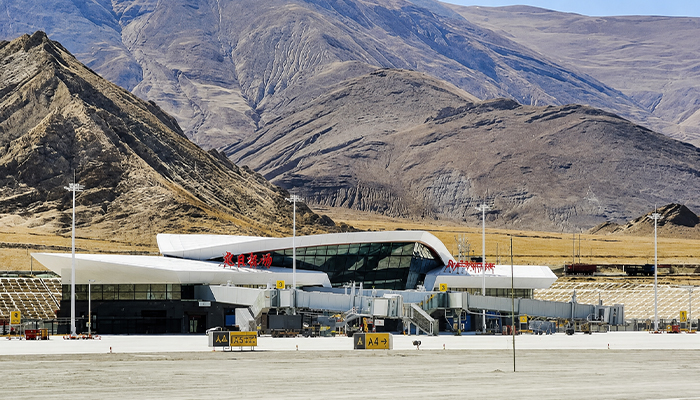 The location of Shigatse Dingri Airport