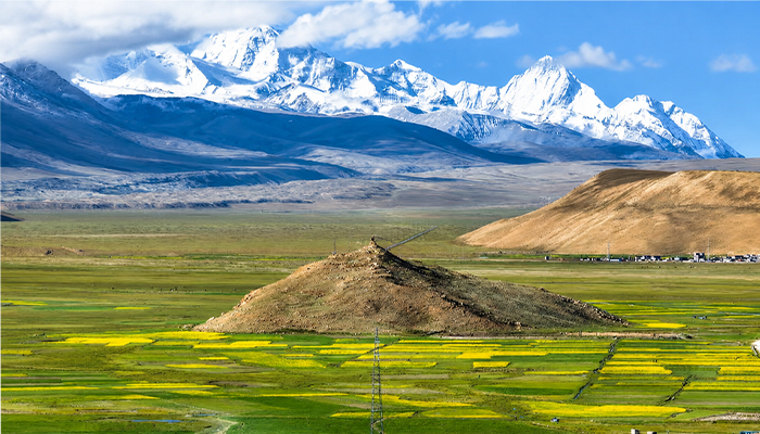 Old Tingri with Himalayan Views