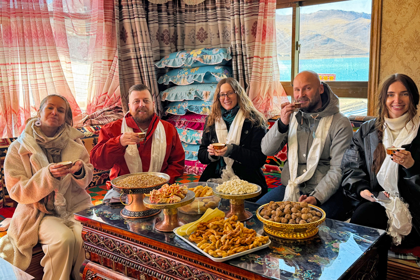 Visit local family near Yamdrok Lake