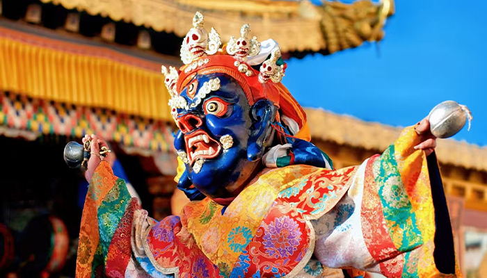 Sacred Cham dance in Tibet