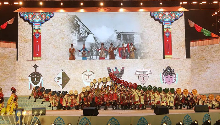 Opening ceremony performances of Shoton Festival
