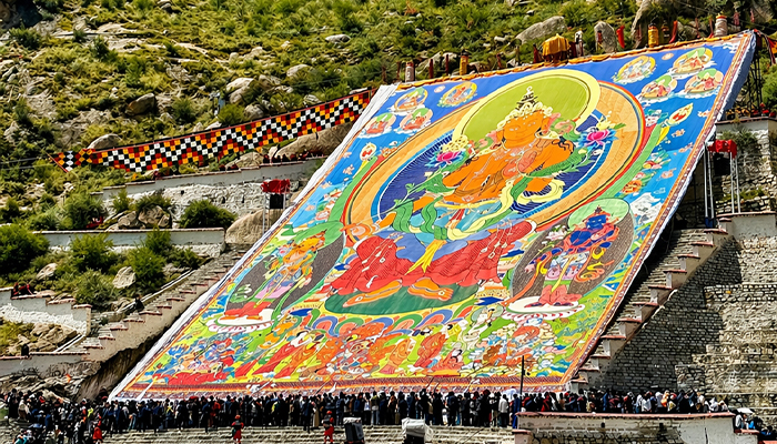 Buddha Unveiling at Drepung Monastery