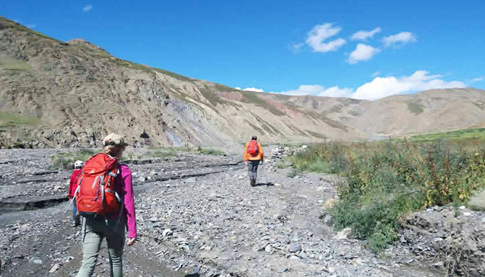 Start trekking from Shalu monastery 