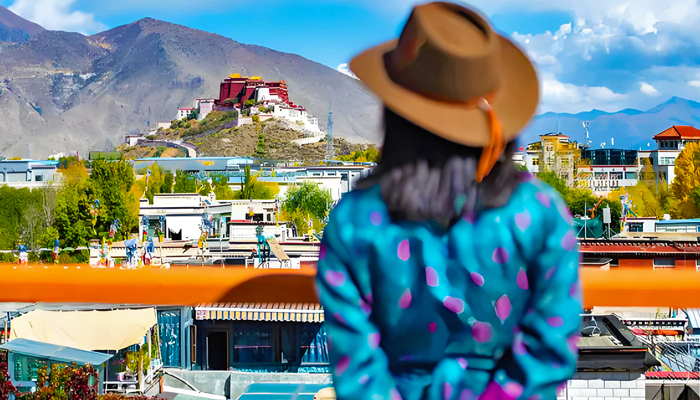 Rooftop terrace at Shangri-La Lhasa