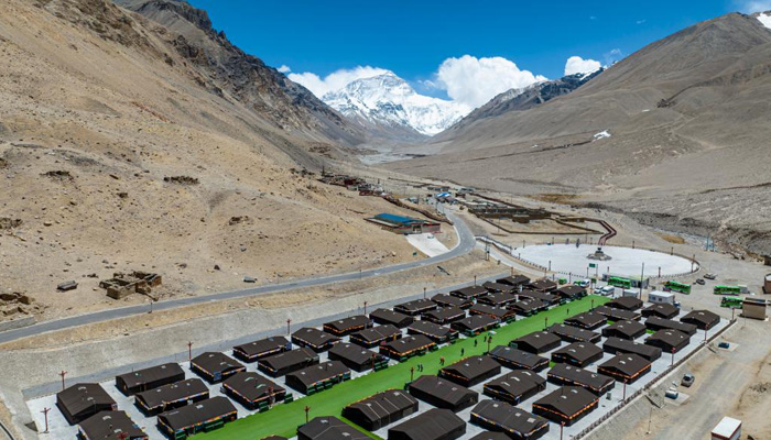 Tent guesthouses area at Tibet Everest Base Camp