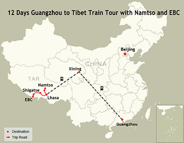 12 Days Guangzhou to Tibet Train Tour with Namtso and EBC