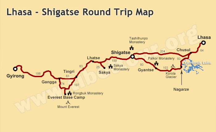  Tibet Tourist Map