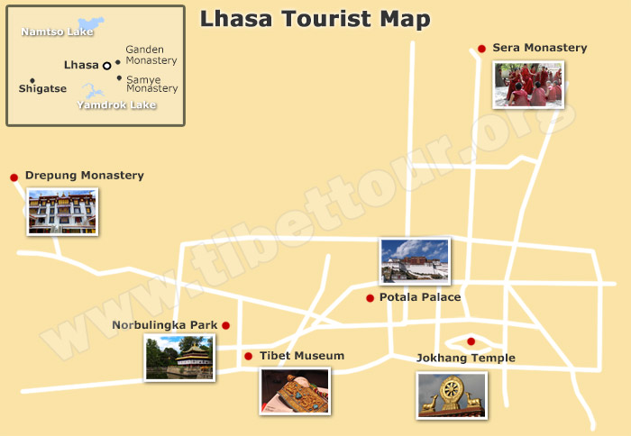  Lhasa Tourist Map