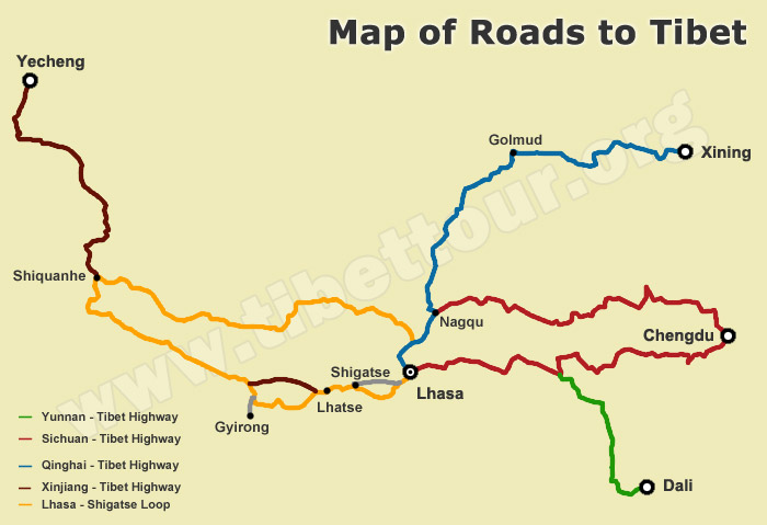 Tibet Road Map