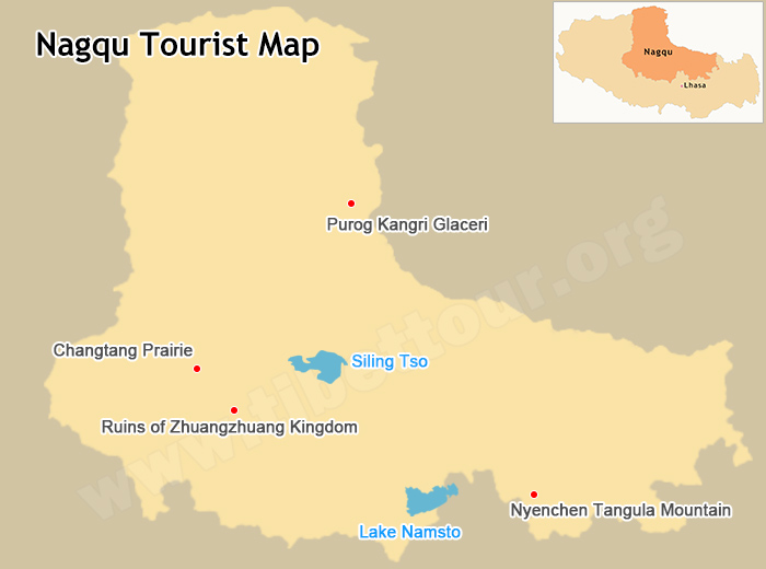  Nagqu Tourist Map