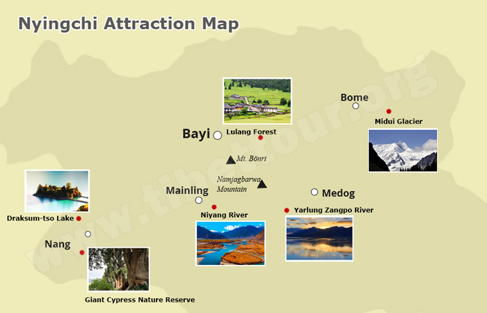  Nyingchi Tourist Map