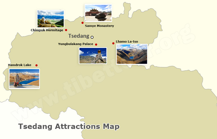  Tsedang Tourist Map