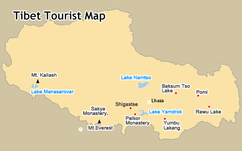 Tourist Maps of Tibet