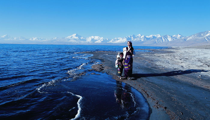 Shishapangma Mountain and Peiku Lake