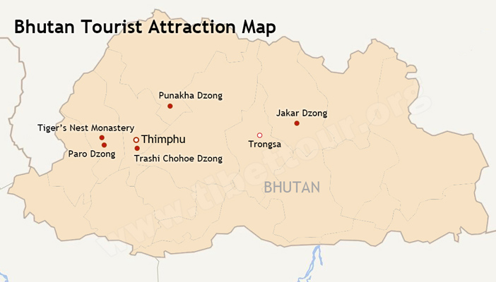  Tourists’ Map of Bhutan 