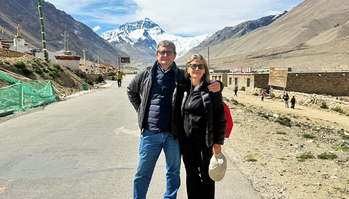 Road access to Everest Base Camp in Tibet