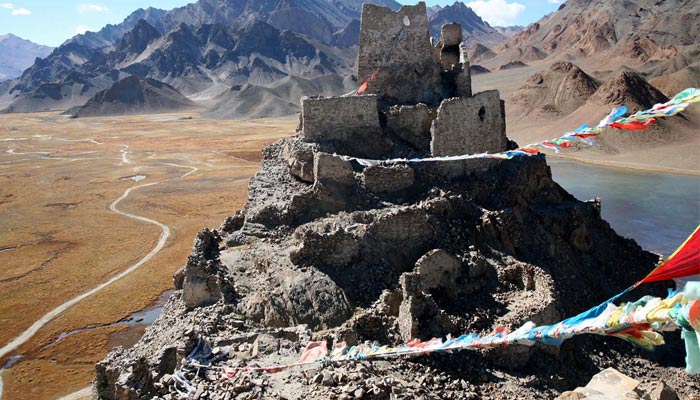  Prayer Flags Ancient Fortress in Rutog
