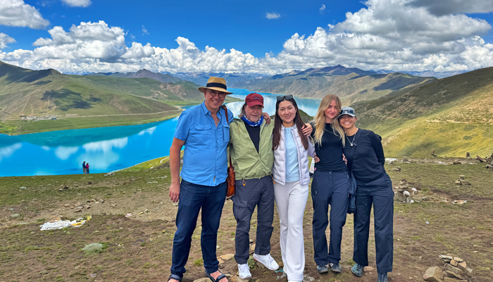 Visit Yamdrok Lake during a small group tour