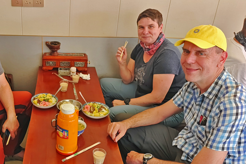 Enjoy Tibetan sweet tea and food