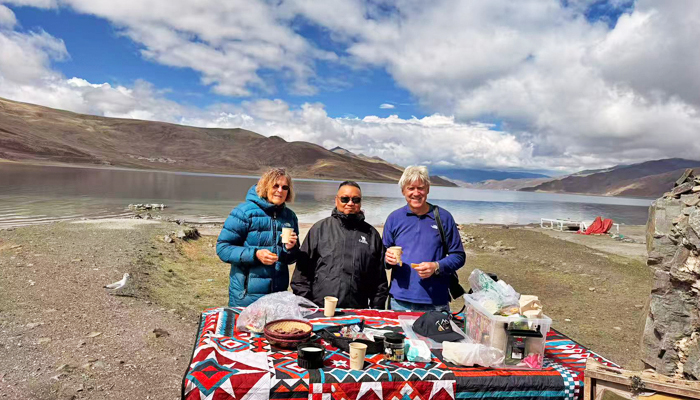 Yamdrok Lake on the Lhasa to Everest Base Camp route