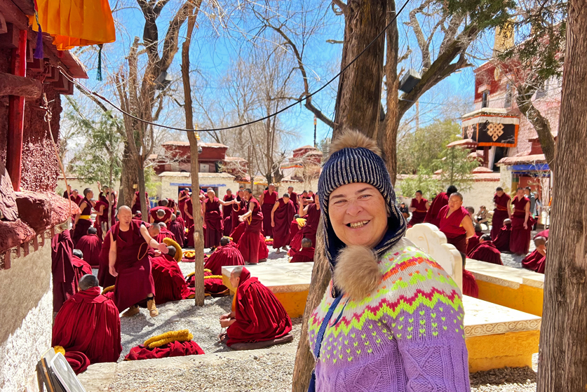 Watching Monks Debate at Sera Monastery