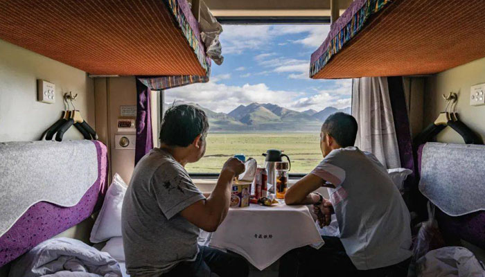 Soft sleeper of Tibet trains