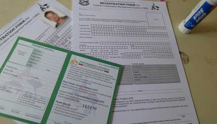 Nepal Trekking tims card