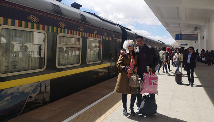 Taking the train to Tibet