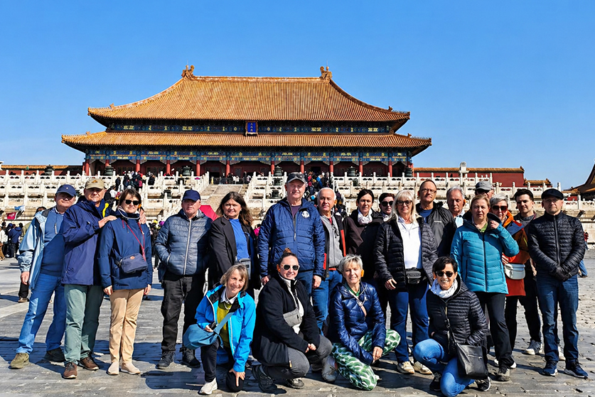 Beijing Tibet train tour group at Forbidden City