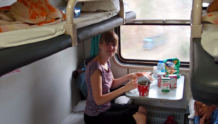 Tibet train hard sleeper berth