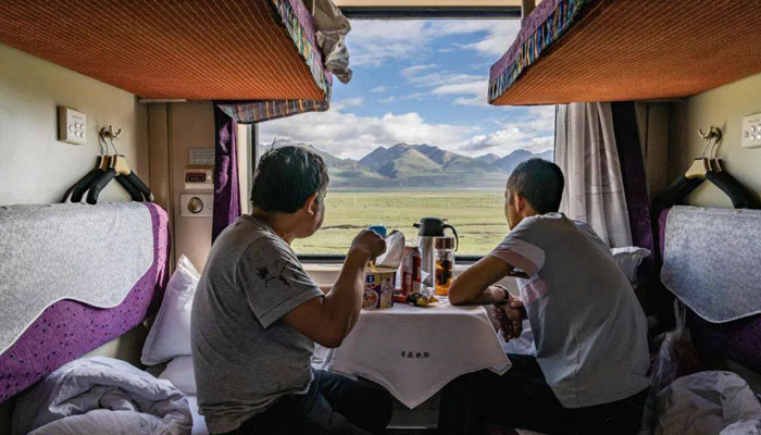 The Tibet train soft sleepers