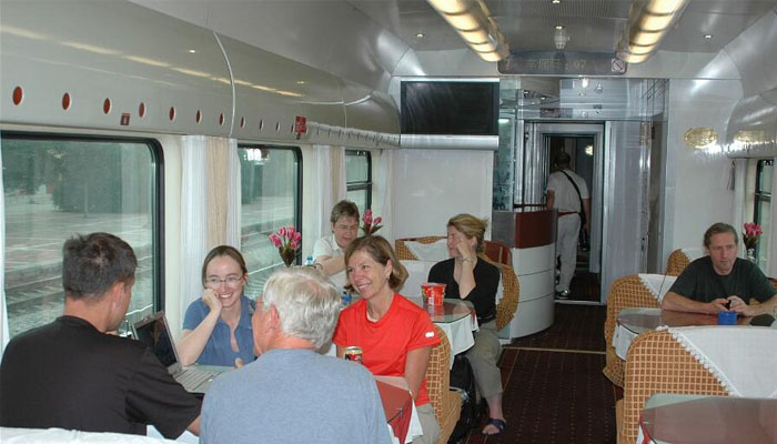 Tibet train dining car