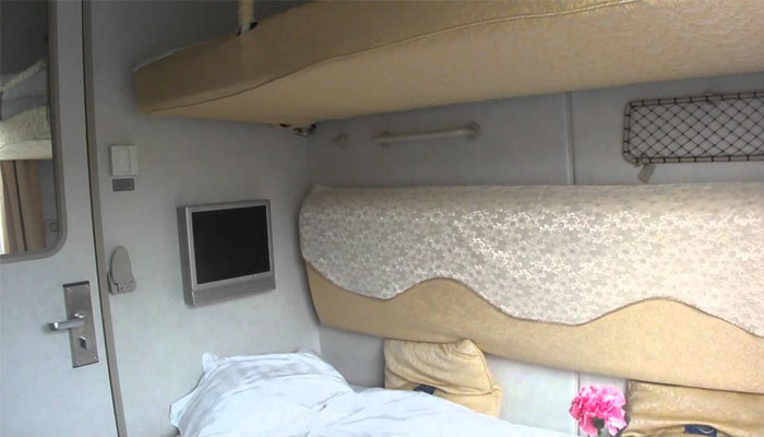TV screens on the Tibet soft sleeper berth