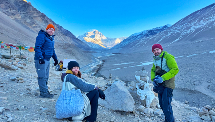 Sunrise at Mount Everest Base Camp in Tibet