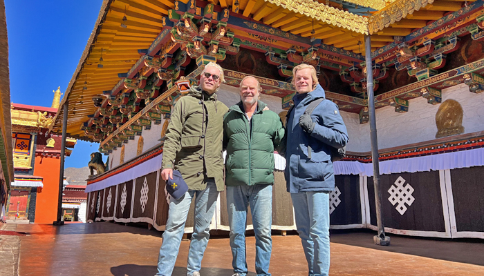 Golden roof of Jokhang Temple in Lhasa
