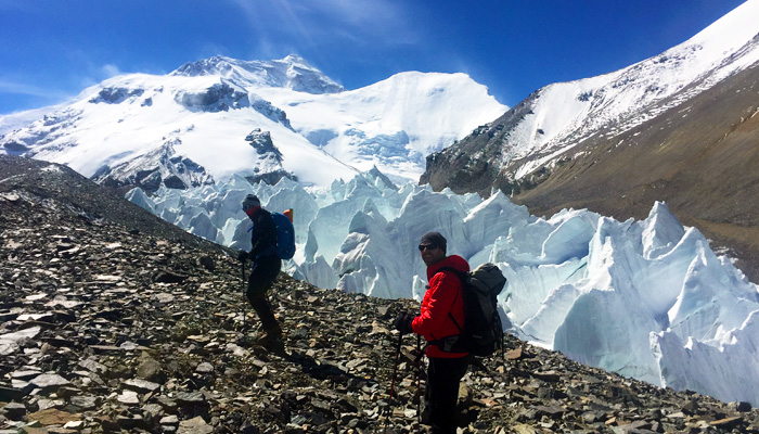 Wearm Layers during Tibet Advanced Base Camp trekking tour