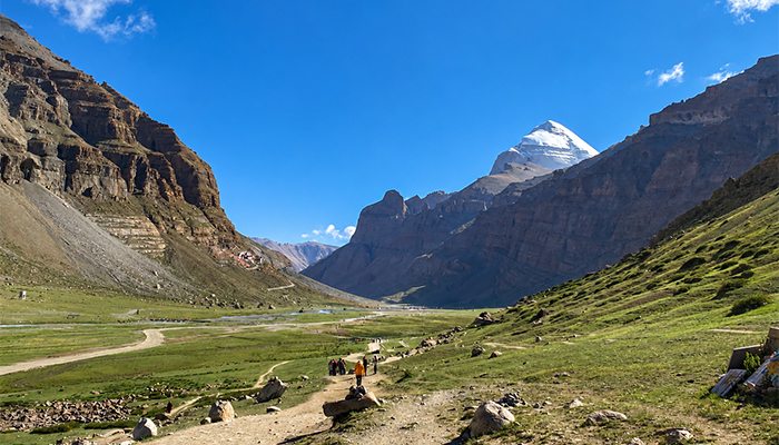 Mount Kailash Kora trail in summer