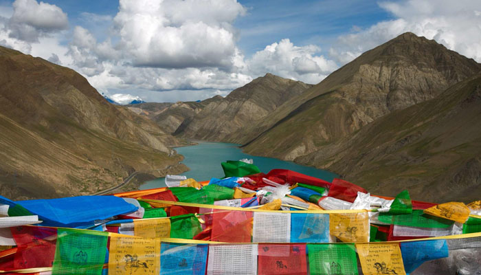 Manla Reservoir prayer flags