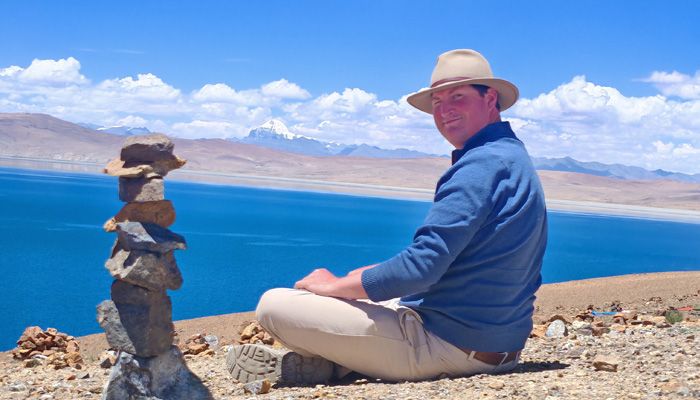 Lake Manasarovar and Mount Kailash view
