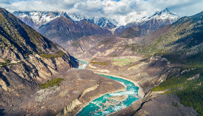 Yarlung Tsangpo River in Tibet