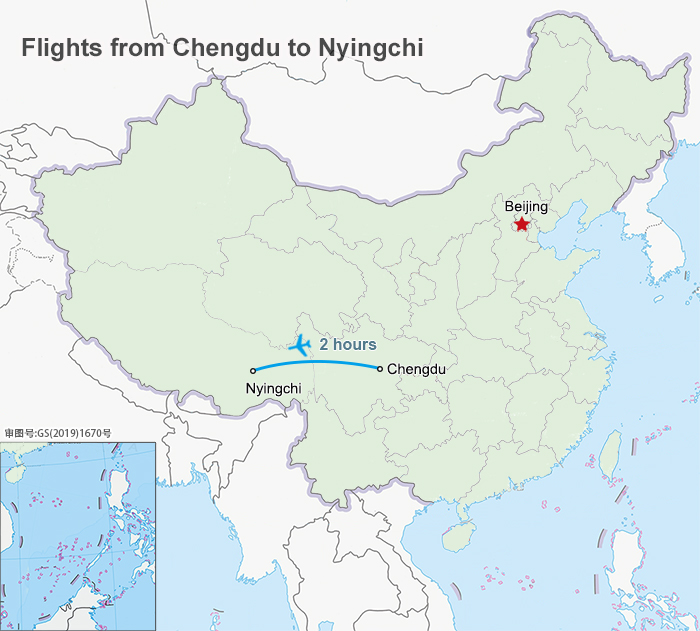 Flights from Chengdu to Nyingchi 