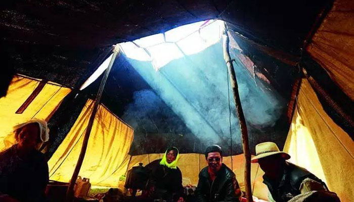 Inside Tibetan Nomads Tent