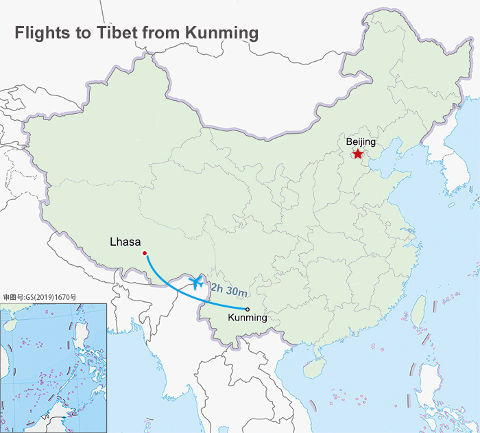 Flights to Tibet from Kunming