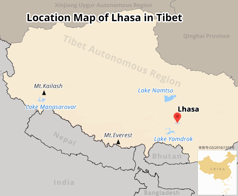 Lhasa Location Map