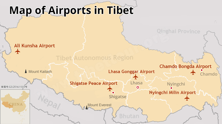 Airports in Tibet