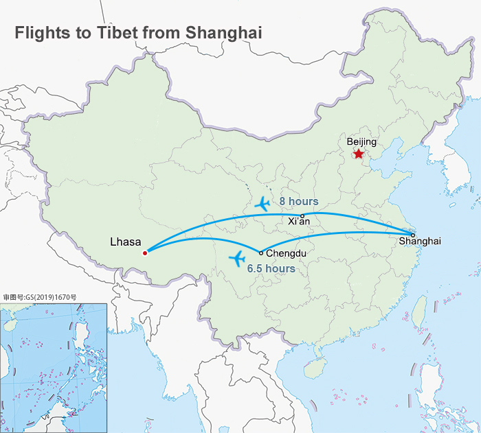 Flights to Tibet from Shanghai