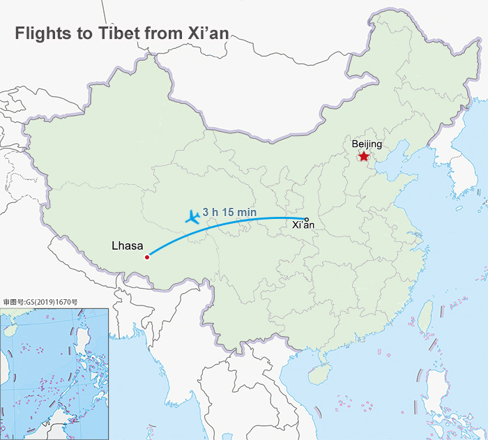 Flights to Tibet from Xi'an