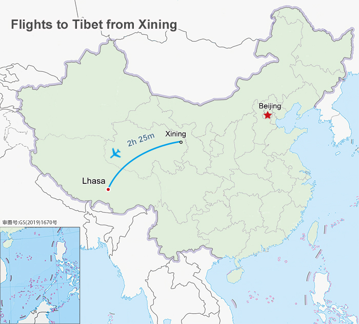 Flights to Tibet from Xining